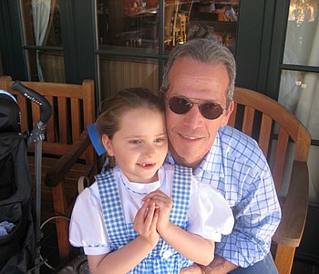 Sarah with her dad - Halloween