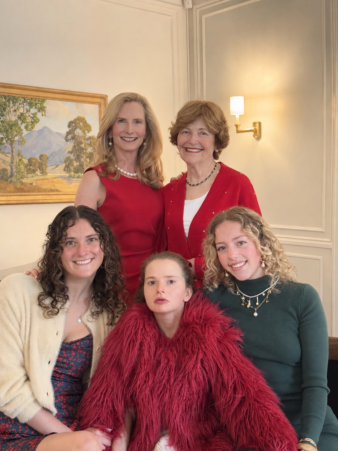 Three generations together at the Olympic Club Holiday Party